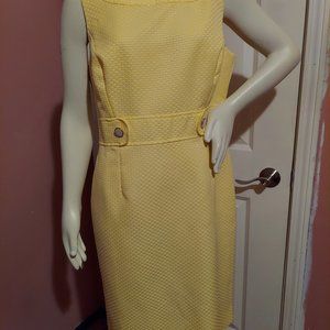 Chelsea Rose Yellow Dress Sz 12 Lined